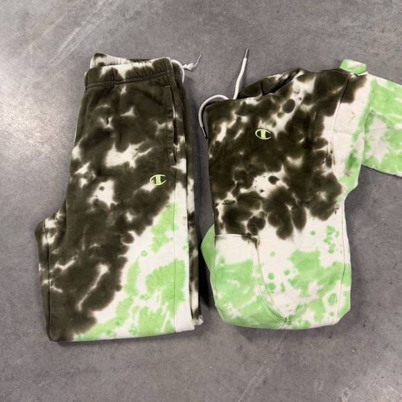 Champion Green and Black Tie-Dye Hoodie Set - Picture 2 of 9